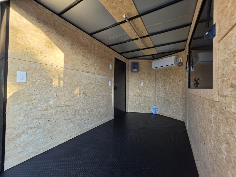 New 2026 New 6x10 TA Screwless Enclosed Vending Trailer | Blackout | Spoiler Package | 50 AMP Electric Pkg. w/Mini Split | .08 Polycor | Dexter Axles | 1145