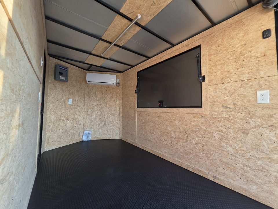 New 2026 New 6x10 TA Screwless Enclosed Vending Trailer | Blackout | Spoiler Package | 50 AMP Electric Pkg. w/Mini Split | .08 Polycor | Dexter Axles | 1145