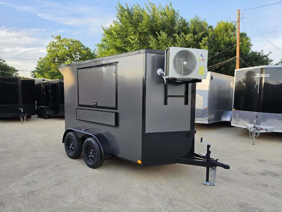 New 2026 New 6x10 TA Screwless Enclosed Vending Trailer | Blackout | Spoiler Package | 50 AMP Electric Pkg. w/Mini Split | .08 Polycor | Dexter Axles | 1145
