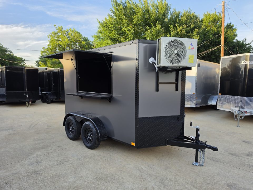 New 2026 New 6x10 TA Screwless Enclosed Vending Trailer | Blackout | Spoiler Package | 50 AMP Electric Pkg. w/Mini Split | .08 Polycor | Dexter Axles | 1145