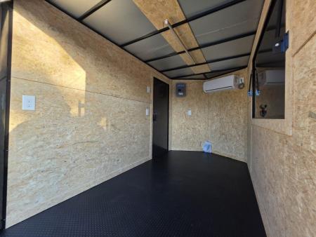 New 2026 New 6x10 TA Screwless Enclosed Vending Trailer | Blackout | Spoiler Package | 50 AMP Electric Pkg. w/Mini Split | .08 Polycor | Dexter Axles | 1145