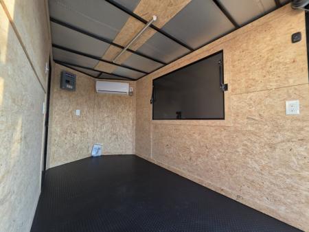 New 2026 New 6x10 TA Screwless Enclosed Vending Trailer | Blackout | Spoiler Package | 50 AMP Electric Pkg. w/Mini Split | .08 Polycor | Dexter Axles | 1145