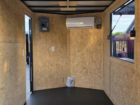 New 2026 New 6x10 TA Screwless Enclosed Vending Trailer | Blackout | Spoiler Package | 50 AMP Electric Pkg. w/Mini Split | .08 Polycor | Dexter Axles | 1145