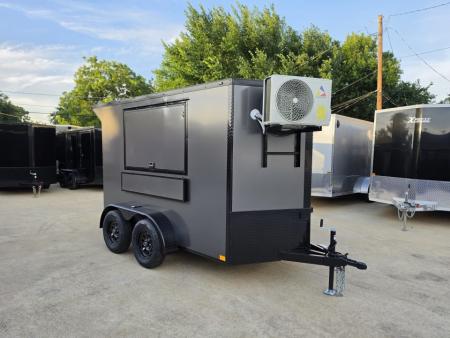 New 2026 New 6x10 TA Screwless Enclosed Vending Trailer | Blackout | Spoiler Package | 50 AMP Electric Pkg. w/Mini Split | .08 Polycor | Dexter Axles | 1145