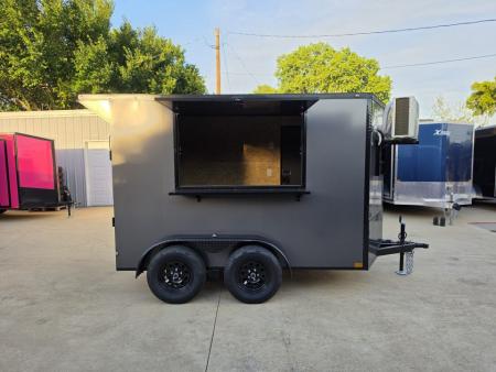 New 2026 New 6x10 TA Screwless Enclosed Vending Trailer | Blackout | Spoiler Package | 50 AMP Electric Pkg. w/Mini Split | .08 Polycor | Dexter Axles | 1145