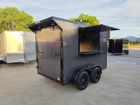 New 2026 New 6x10 TA Screwless Enclosed Vending Trailer | Blackout | Spoiler Package | 50 AMP Electric Pkg. w/Mini Split | .08 Polycor | Dexter Axles | 1145
