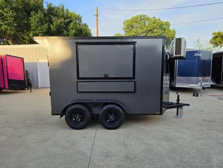 New 2026 New 6x10 TA Screwless Enclosed Vending Trailer | Blackout | Spoiler Package | 50 AMP Electric Pkg. w/Mini Split | .08 Polycor | Dexter Axles | 1145