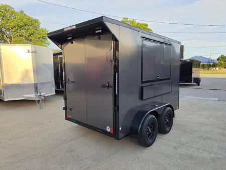 New 2026 New 6x10 TA Screwless Enclosed Vending Trailer | Blackout | Spoiler Package | 50 AMP Electric Pkg. w/Mini Split | .08 Polycor | Dexter Axles | 1145