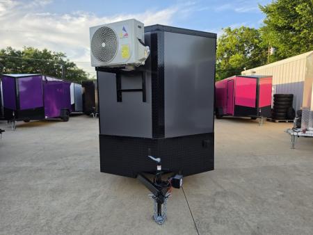 New 2026 New 6x10 TA Screwless Enclosed Vending Trailer | Blackout | Spoiler Package | 50 AMP Electric Pkg. w/Mini Split | .08 Polycor | Dexter Axles | 1145