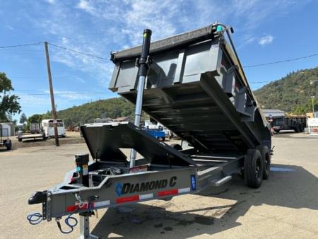 New DUMP TRAILER 2026 Diamond C LPT207 82X14 LOW PROFILE 15500 GVWR LITHIUM UPGRADE CEMENT GRAY