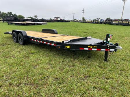 New 2027 Big Tex 83x22 Tandem 15.4K I-Beam Gravity Tilt w/ 6' Stationary, Toolbox, & Fork Holders