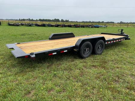 New 2027 Big Tex 83x22 Tandem 15.4K I-Beam Gravity Tilt w/ 6' Stationary, Toolbox, & Fork Holders