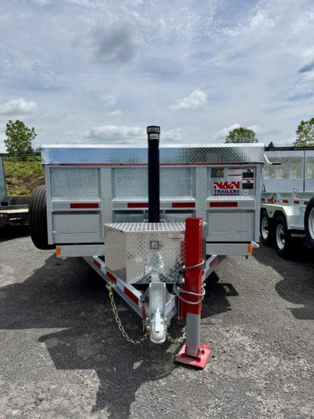 New 2026 N and N Galvanized 7X14 Dump Trailer 15K