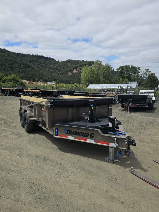 New DUMP TRAILER 2026 Diamond C LPT207 82X14 LOW PROFILE 15500 GVWR LITHIUM UPGRADE MOCHA METALLIC