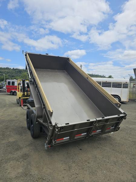 New DUMP TRAILER 2026 Diamond C LPT207 82X14 LOW PROFILE 15500 GVWR LITHIUM UPGRADE MOCHA METALLIC