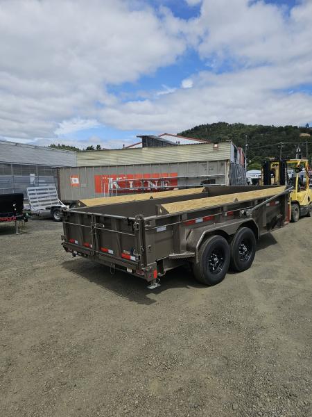 New DUMP TRAILER 2026 Diamond C LPT207 82X14 LOW PROFILE 15500 GVWR LITHIUM UPGRADE MOCHA METALLIC
