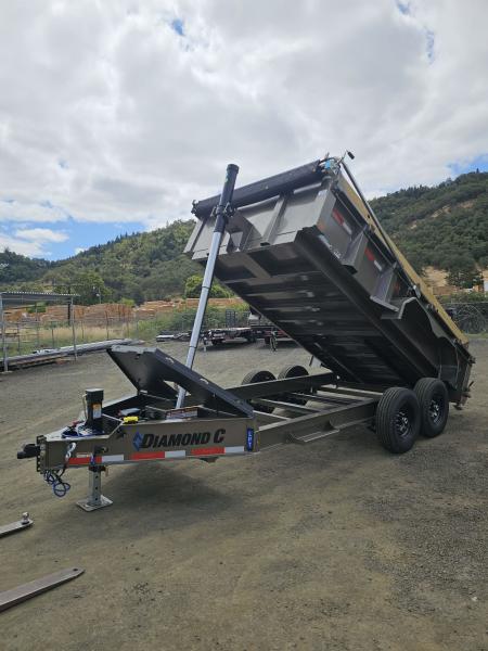 New DUMP TRAILER 2026 Diamond C LPT207 82X14 LOW PROFILE 15500 GVWR LITHIUM UPGRADE MOCHA METALLIC