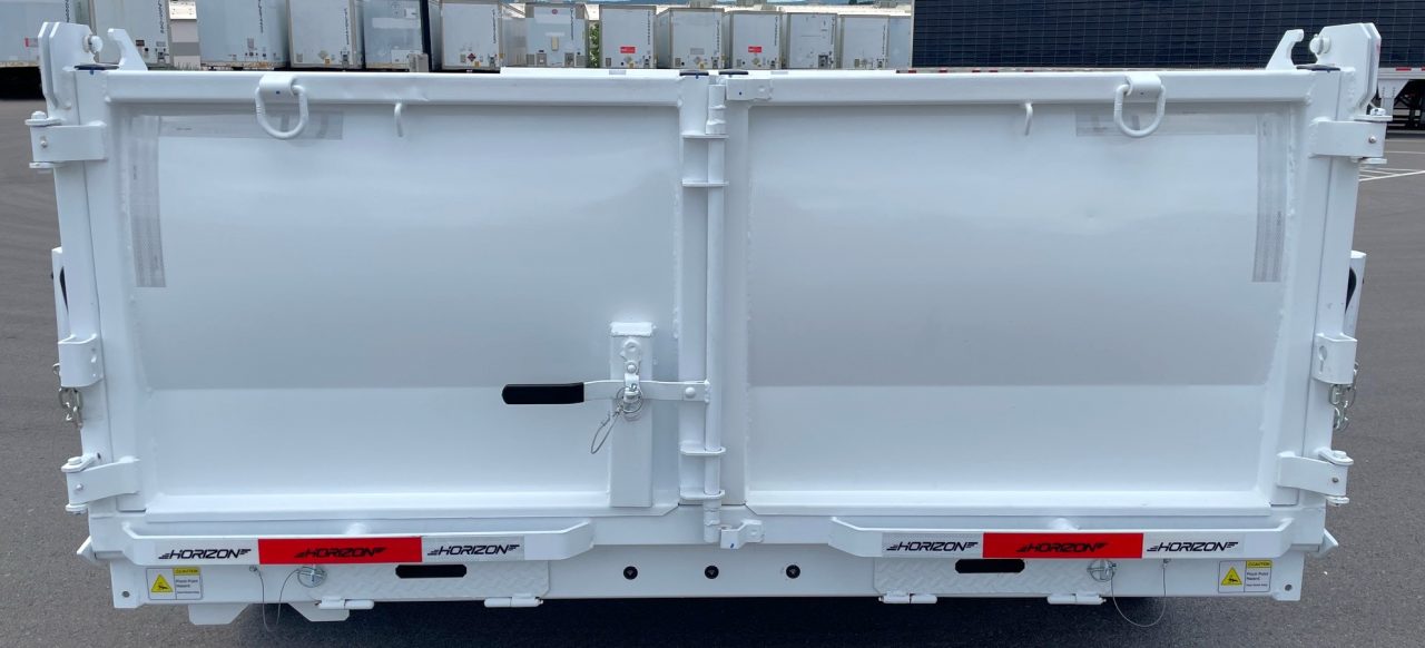 New Horizon LZ7 14'x 83" Dump Trailer: PEARL WHITE , 14K GVWR, Spare