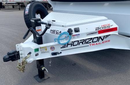 New Horizon LZ7 14'x 83" Dump Trailer: PEARL WHITE , 14K GVWR, Spare