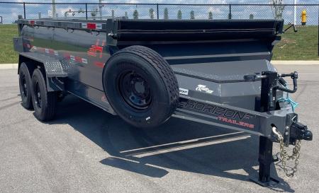 New Horizon LZ7 14'x 83" Dump Trailer: ASH GRAY, 14K GVWR, Spare