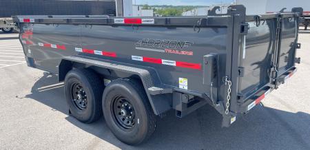 New Horizon LZ7 14'x 83" Dump Trailer: ASH GRAY, 14K GVWR, Spare