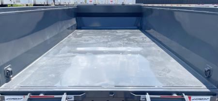 New Horizon LZ7 14'x 83" Dump Trailer: ASH GRAY, 14K GVWR, Spare