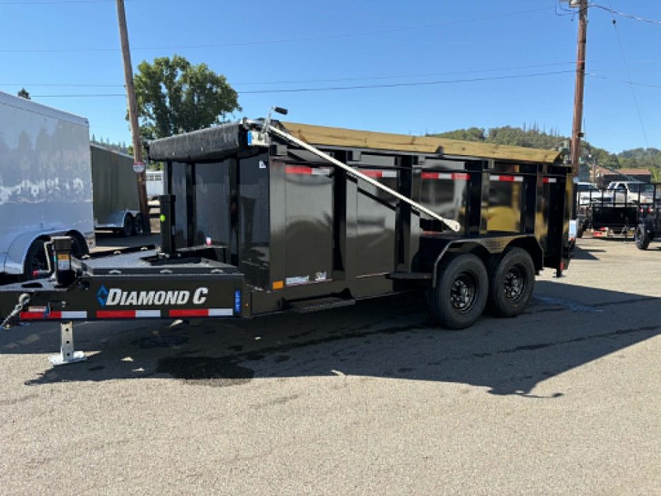 New DUMP TRAILER 2026 Diamond C LPT207 82X14 LOW PROFILE 15500 GVWR 44" SIDES ONYX BLACK