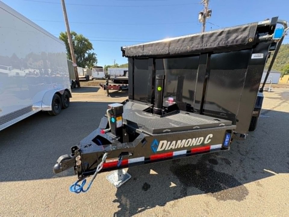 New DUMP TRAILER 2026 Diamond C LPT207 82X14 LOW PROFILE 15500 GVWR 44" SIDES ONYX BLACK