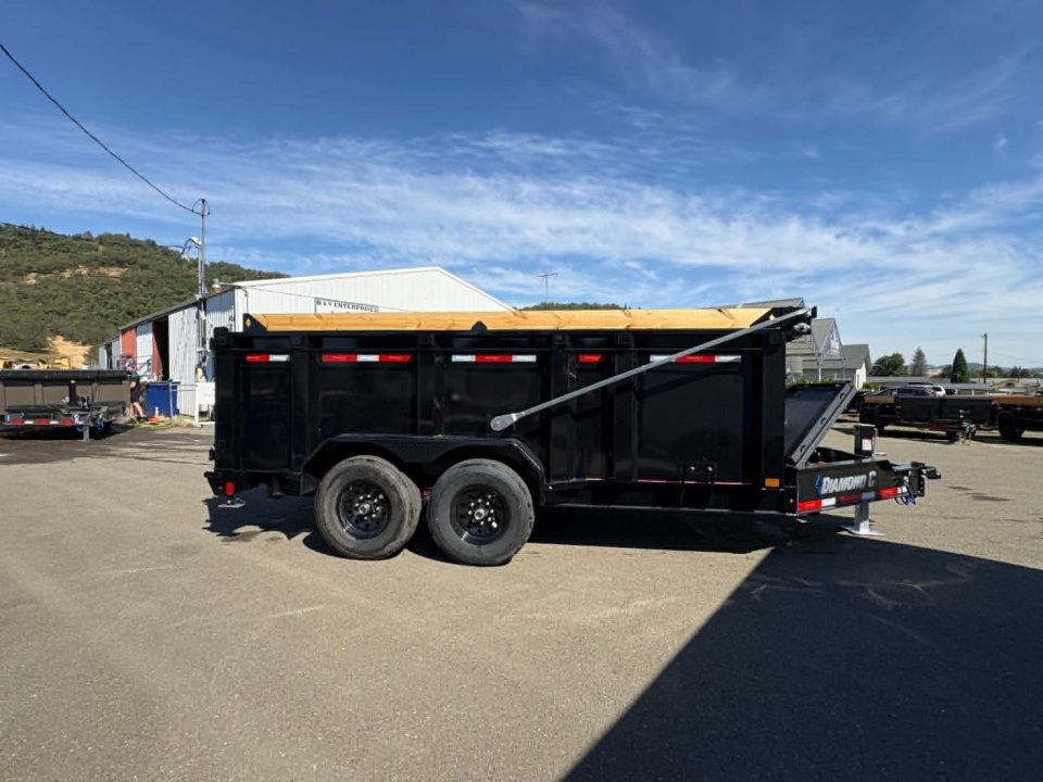 New DUMP TRAILER 2026 Diamond C LPT207 82X14 LOW PROFILE 15500 GVWR 44" SIDES ONYX BLACK