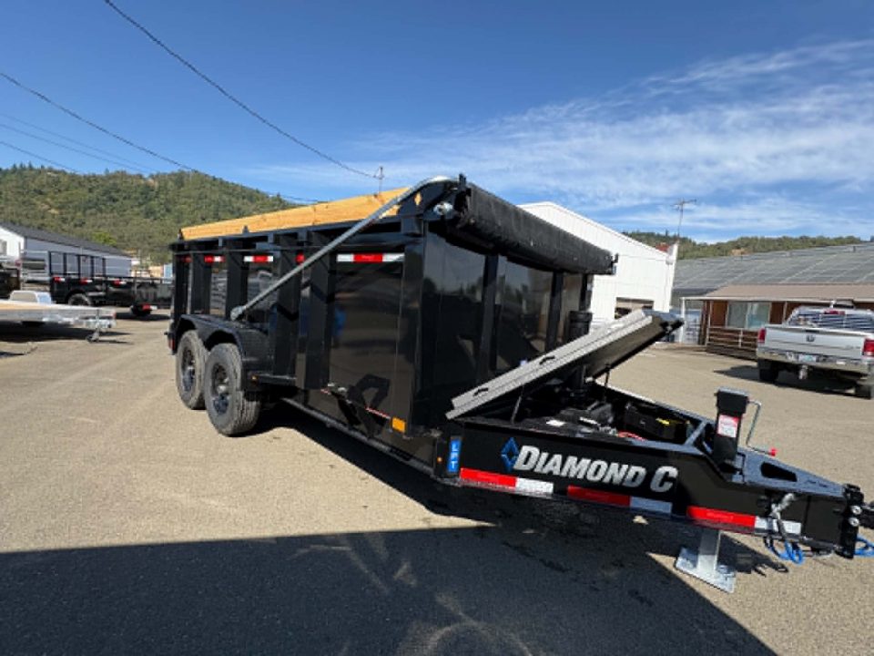 New DUMP TRAILER 2026 Diamond C LPT207 82X14 LOW PROFILE 15500 GVWR 44" SIDES ONYX BLACK