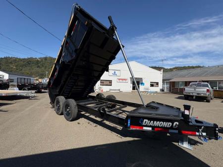 New DUMP TRAILER 2026 Diamond C LPT207 82X14 LOW PROFILE 15500 GVWR 44" SIDES ONYX BLACK