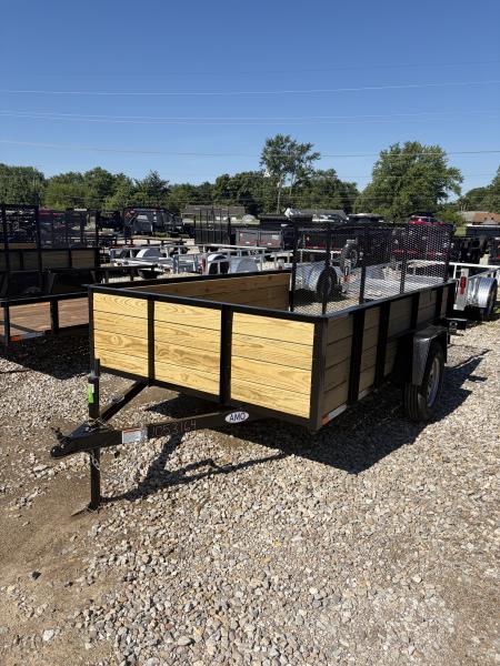 New 2026 AMO US101 Utility Trailer 76X10 SA WOOD SIDES (GVW:2990) BLACK