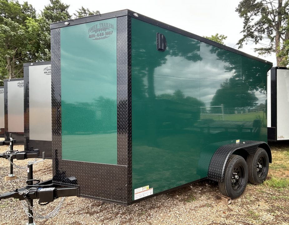 New 2026 Family Trailer 6x12 Tandem Axles Cargo / Enclosed Trailer-Screwless Exterior-Blackout Pkg-Rear Spoiler