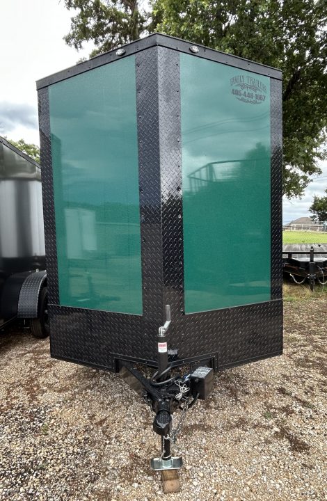 New 2026 Family Trailer 6x12 Tandem Axles Cargo / Enclosed Trailer-Screwless Exterior-Blackout Pkg-Rear Spoiler