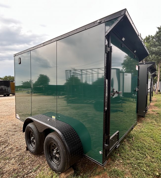 New 2026 Family Trailer 6x12 Tandem Axles Cargo / Enclosed Trailer-Screwless Exterior-Blackout Pkg-Rear Spoiler
