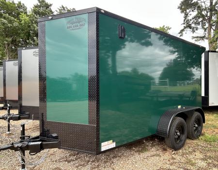 New 2026 Family Trailer 6x12 Tandem Axles Cargo / Enclosed Trailer-Screwless Exterior-Blackout Pkg-Rear Spoiler