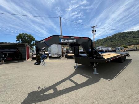 New SALE! EQUIPMENT TRAILER 2026 Diamond C FMAX210 25000 GVRW 25' X 102" FLATBED GOOSENECK ONYX BLACK