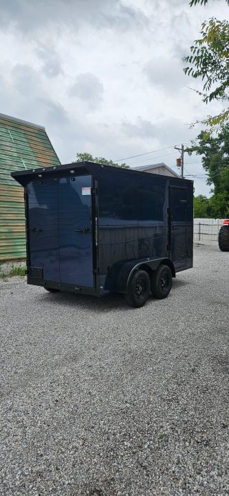 New 2026 Family Trailer 6x12 Tandem Axles Cargo / Enclosed Trailer-Screwless Exterior-Blackout Pkg-Rear Spoiler