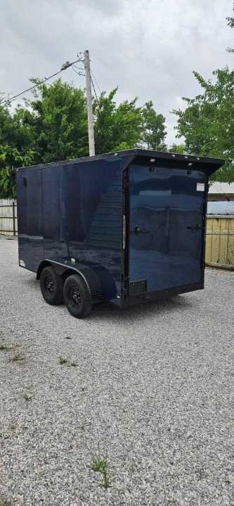 New 2026 Family Trailer 6x12 Tandem Axles Cargo / Enclosed Trailer-Screwless Exterior-Blackout Pkg-Rear Spoiler