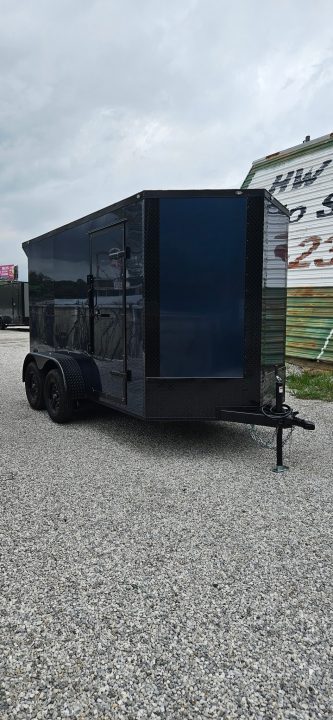 New 2026 Family Trailer 6x12 Tandem Axles Cargo / Enclosed Trailer-Screwless Exterior-Blackout Pkg-Rear Spoiler