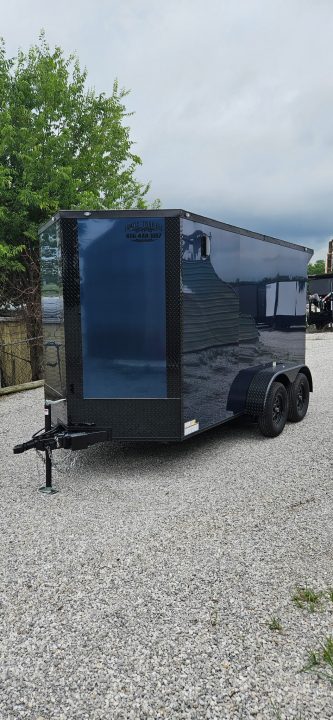 New 2026 Family Trailer 6x12 Tandem Axles Cargo / Enclosed Trailer-Screwless Exterior-Blackout Pkg-Rear Spoiler