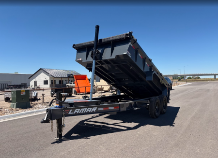 New 2026 Lamar 7x14 14k Telescopic Dump Trailer