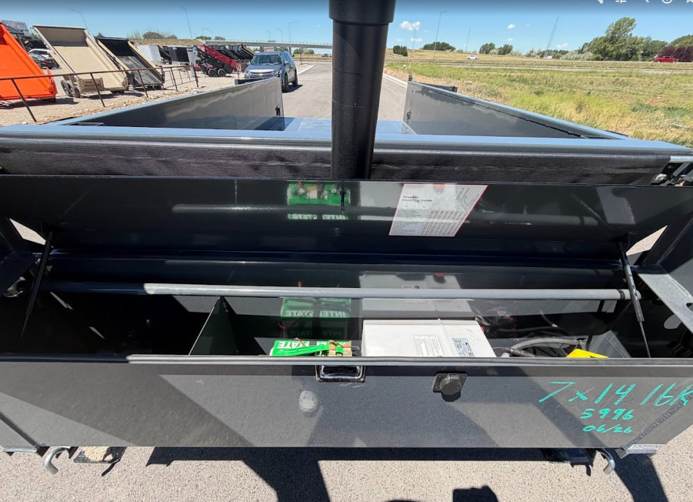New 2026 Lamar 7X14 16K Telescopic Gooseneck Dump Trailer