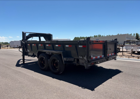 New 2026 Lamar 7X14 16K Telescopic Gooseneck Dump Trailer