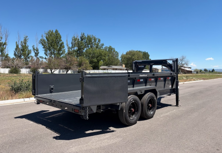 New 2026 Lamar 7X14 16K Telescopic Gooseneck Dump Trailer