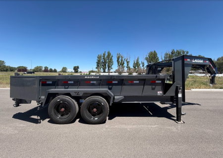 New 2026 Lamar 7X14 16K Telescopic Gooseneck Dump Trailer