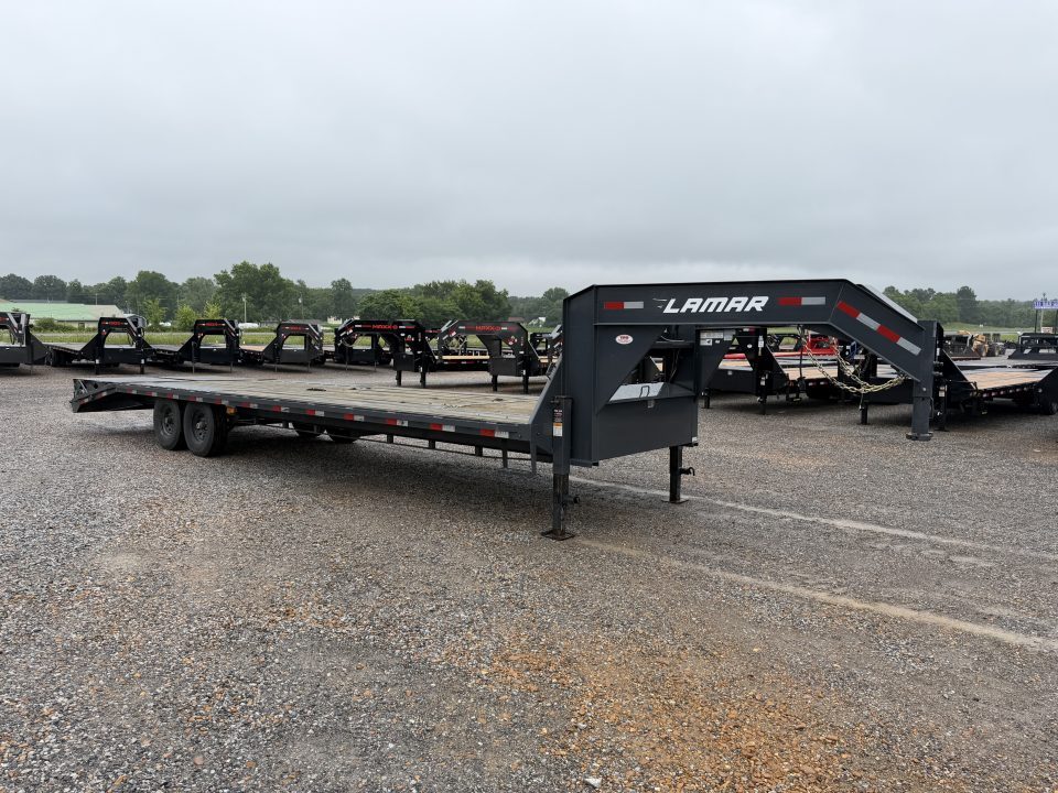 Used 2022 Lamar 102"X30' 14K GVWR Gooseneck Flatbed Trailer