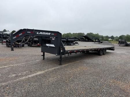 Used 2022 Lamar 102"X30' 14K GVWR Gooseneck Flatbed Trailer