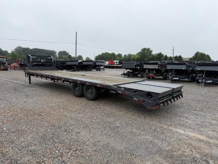 Used 2022 Lamar 102"X30' 14K GVWR Gooseneck Flatbed Trailer