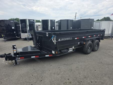 New 2026 Iron Bull DTB 7X16 14.7K - TELESCOPIC Dump Trailer